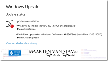 RS4 Windows 10 Insider Preview 16273.1000