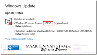 RS3 Windows 10 Insider Preview 16296