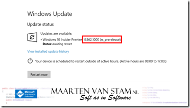 RS4 Windows 10 Insider Preview 16362.1000